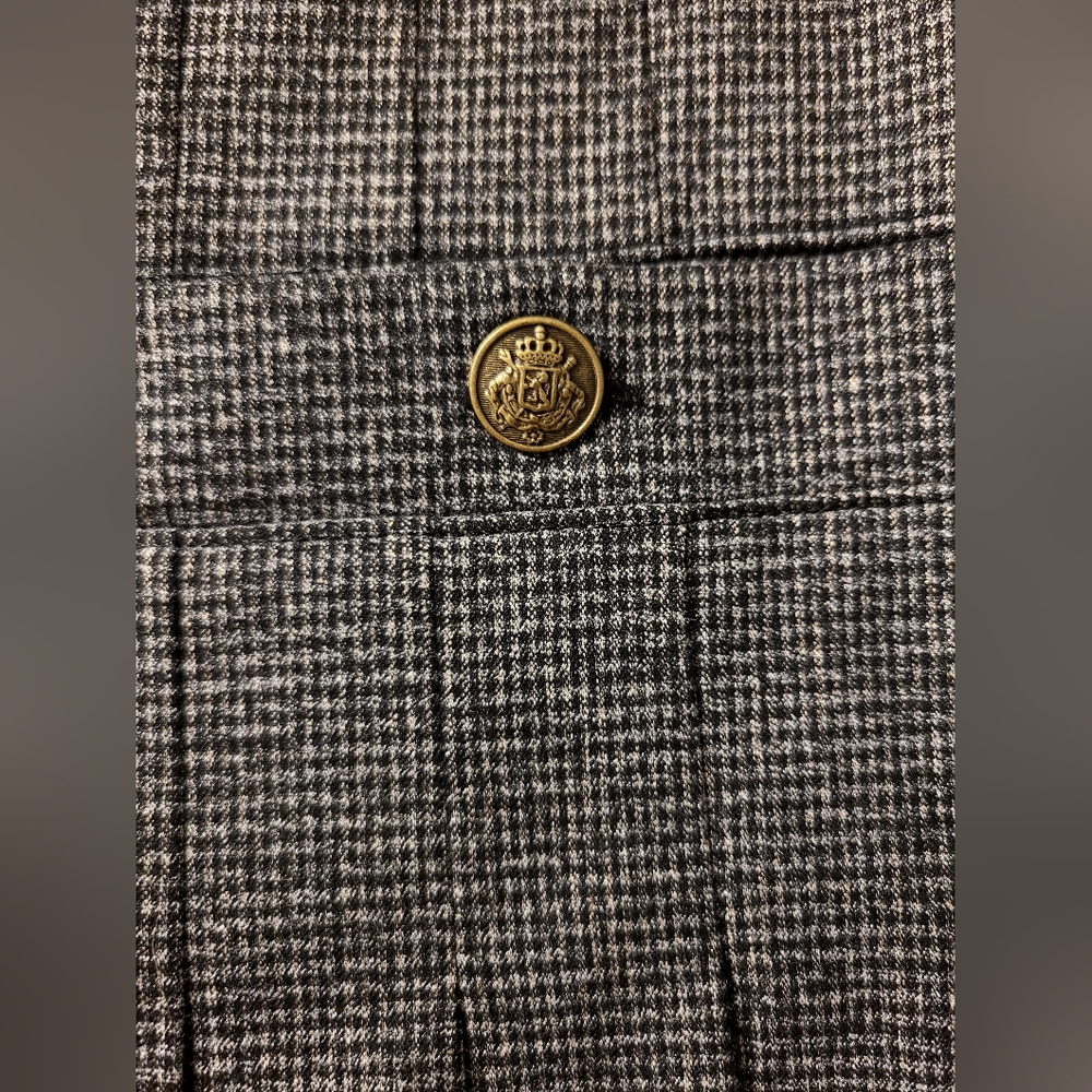 Loft Houndstooth Brushed Flannel Pleated Pocket Skirt Size 8 NWT - Picture 4 of 7
